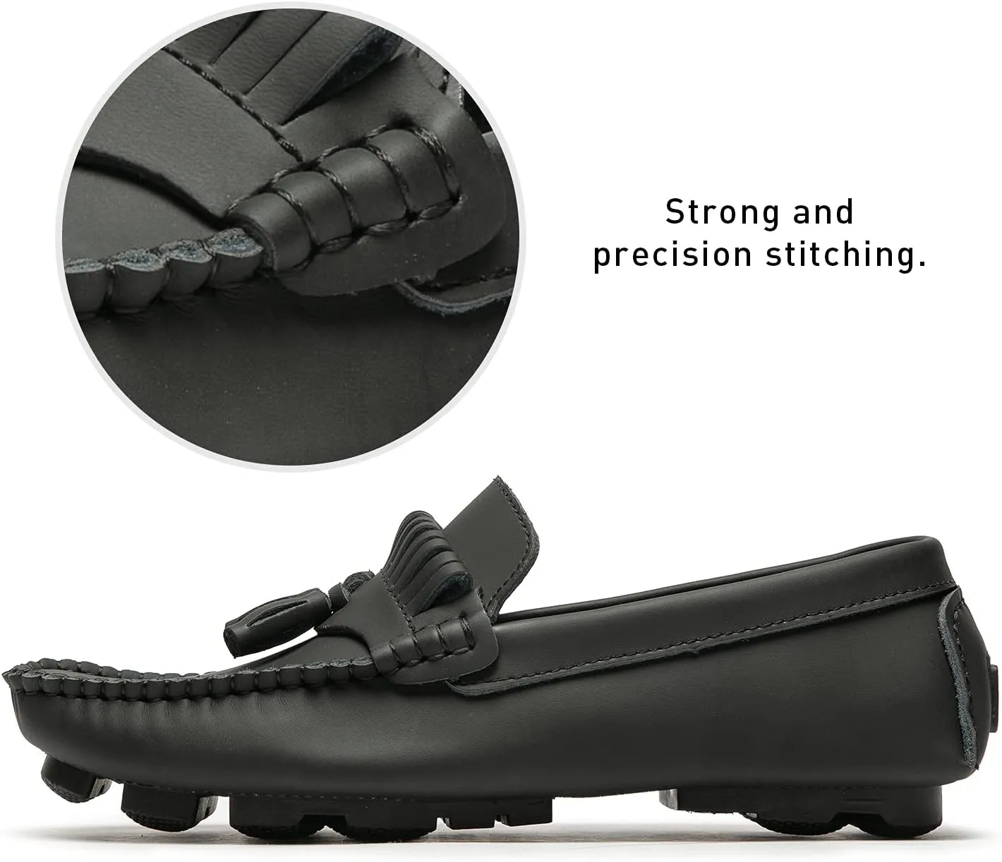 Men's Penny Loafers Slip On Moccasion Shoes Cattle Nubuck Leather Tassel Flat Casual Shoes