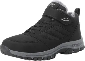 Mens Snow Boots, Waterproof Boots Fleece Short Rain Boots Fur Lined Short Ankle Booties Winter Shoes for Women 2024