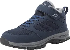 Mens Snow Boots, Waterproof Boots Fleece Short Rain Boots Fur Lined Short Ankle Booties Winter Shoes for Women 2024