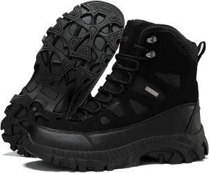 Mens Tactical Combat Boots  Waterproof, Non-Slip Military Hiking Boots with Durable Suede Leather & Ankle Support for Outdoor, Work & Hunting