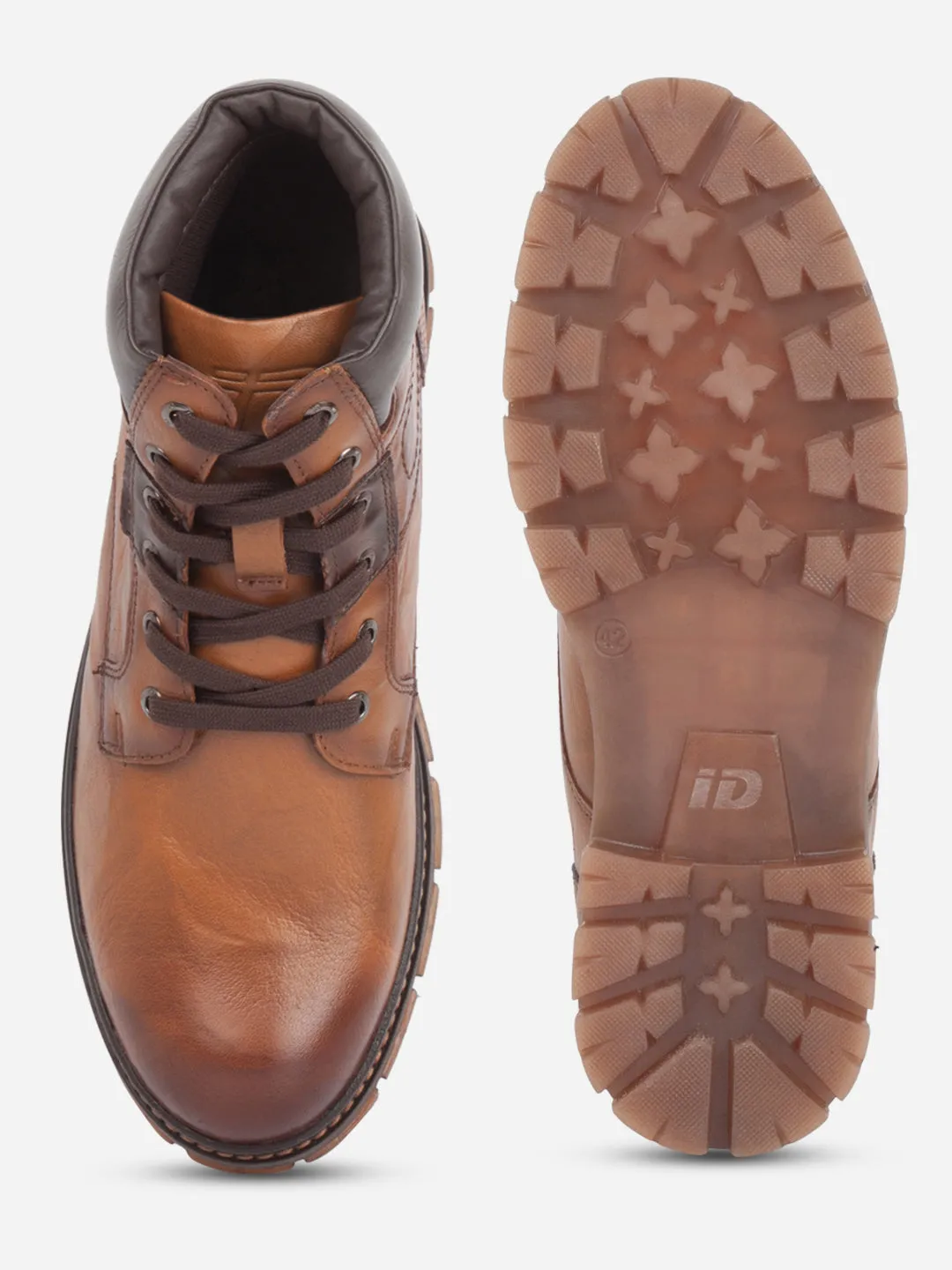 Men's Tan Round Toe Casual Boot (ID1170)