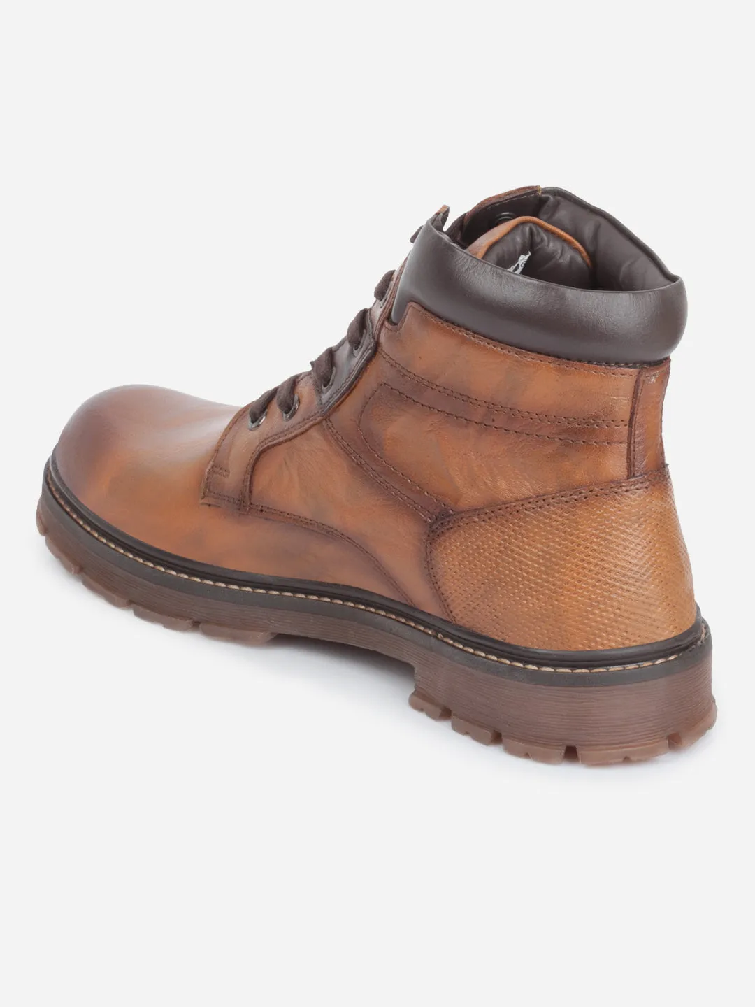 Men's Tan Round Toe Casual Boot (ID1170)