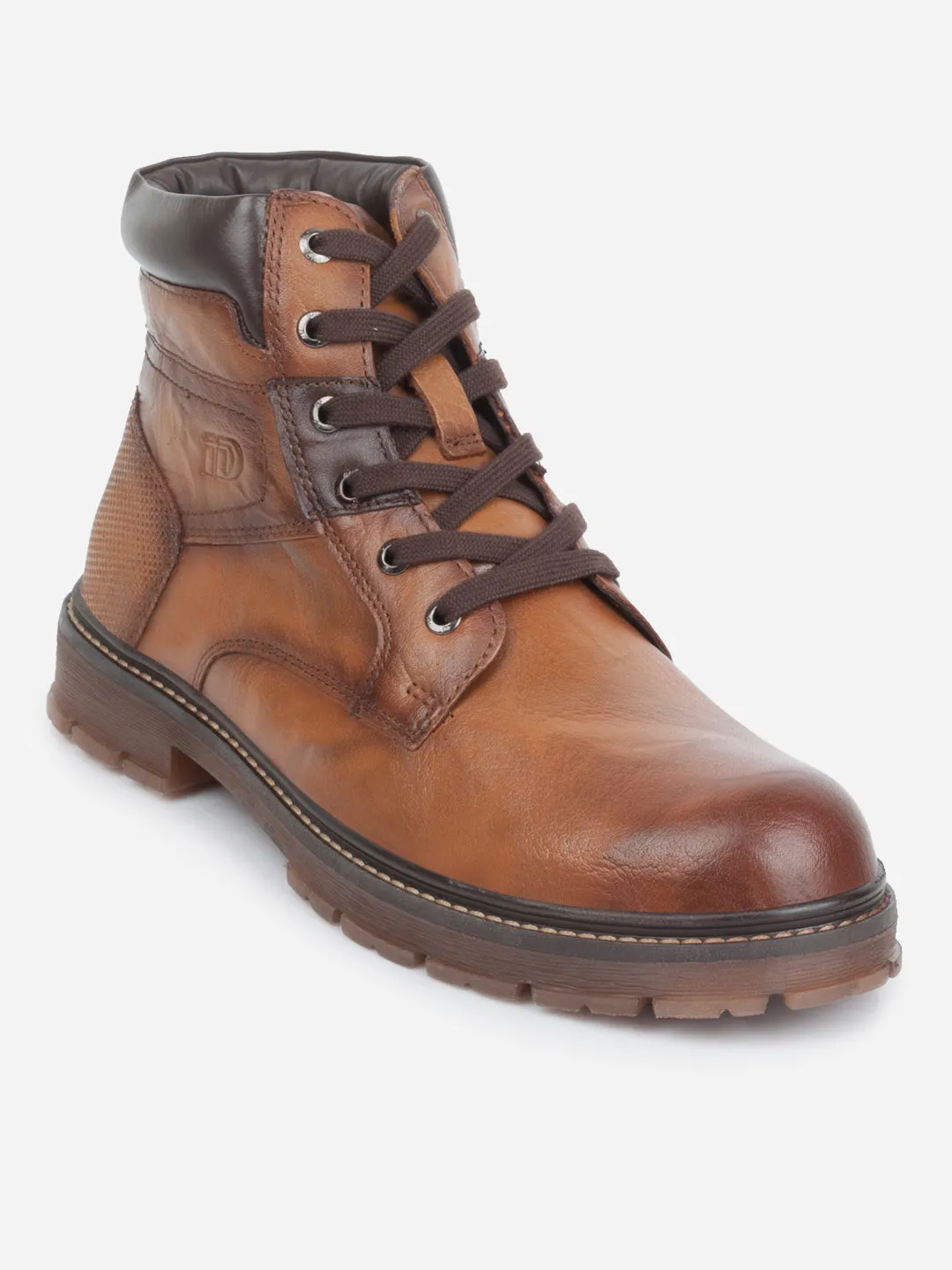 Men's Tan Round Toe Casual Boot (ID1170)