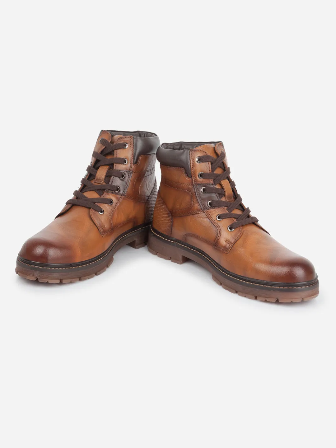 Men's Tan Round Toe Casual Boot (ID1170)
