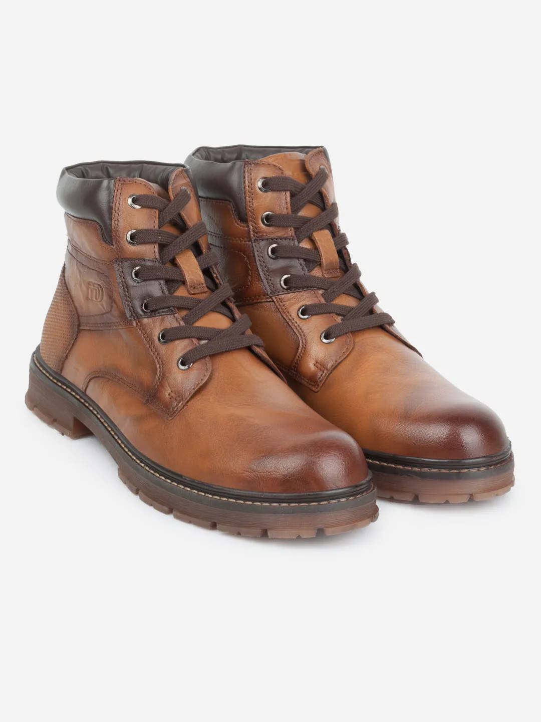 Men's Tan Round Toe Casual Boot (ID1170)