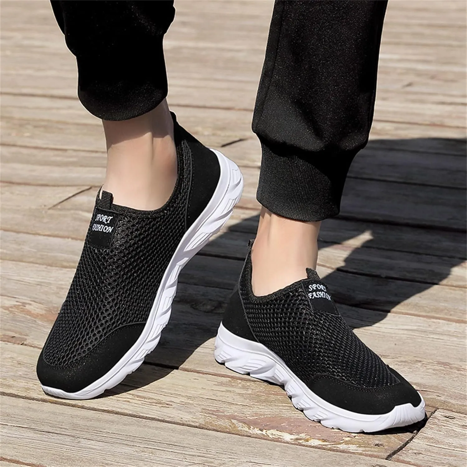 Men's Walking Shoes Comfortable Orthopedic Slip-On Shoes Wide Width Sneakers Running Athletic Tennis Gym Sneakers