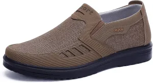Men's Walking Shoes, Men's Comfortable Relaxed Fit Lightweight Breathable Sneakers Slip On Casual Loafers Dress Shoes Fashion Driving Shoes