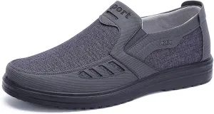 Men's Walking Shoes, Men's Comfortable Relaxed Fit Lightweight Breathable Sneakers Slip On Casual Loafers Dress Shoes Fashion Driving Shoes