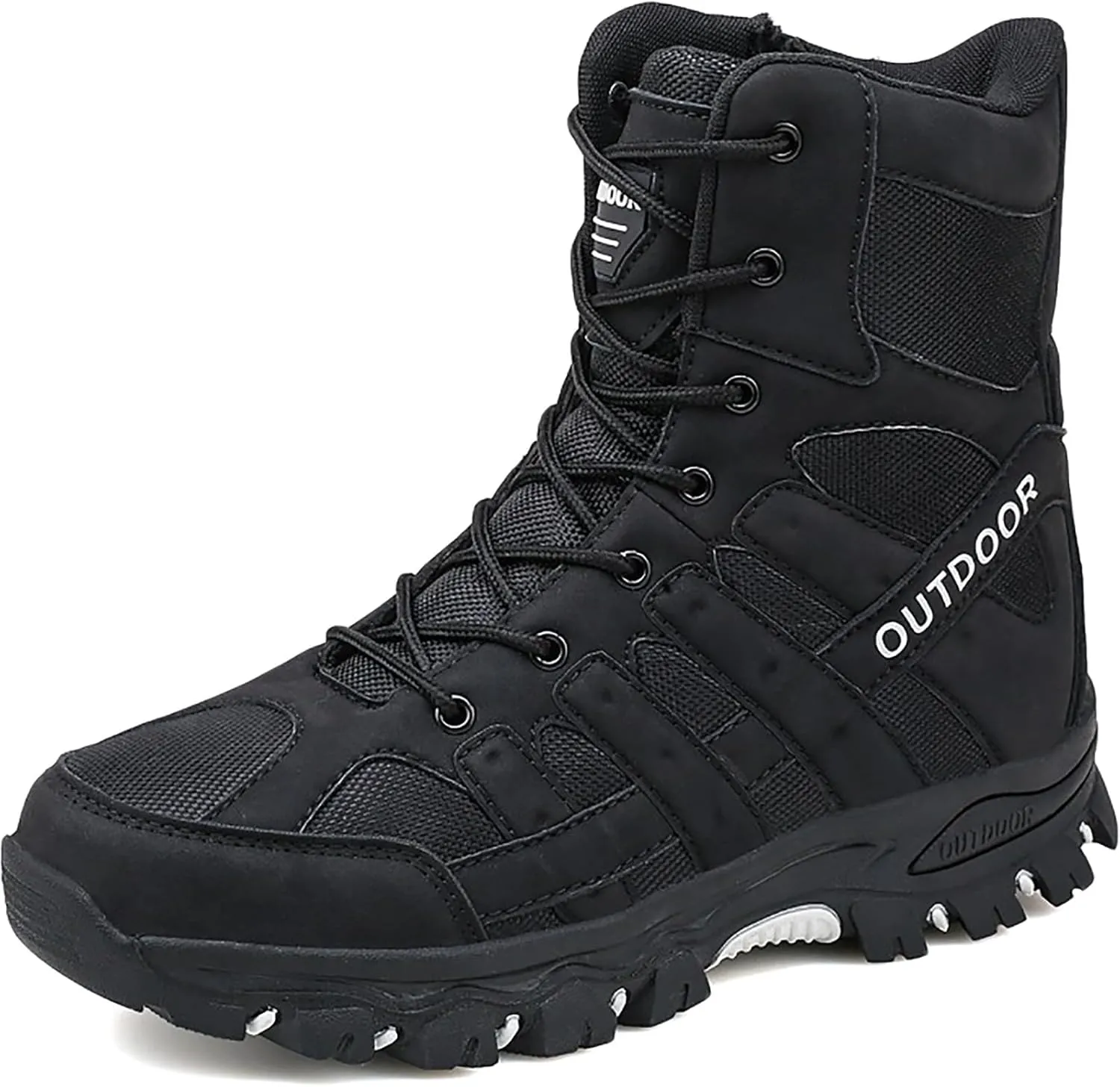 Men's Waterproof Tactical Boots Lace Up Breathable High Top Boots Military Army Outdoor Shoes For Hiking Climbing