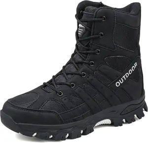 Men's Waterproof Tactical Boots Lace Up Breathable High Top Boots Military Army Outdoor Shoes For Hiking Climbing
