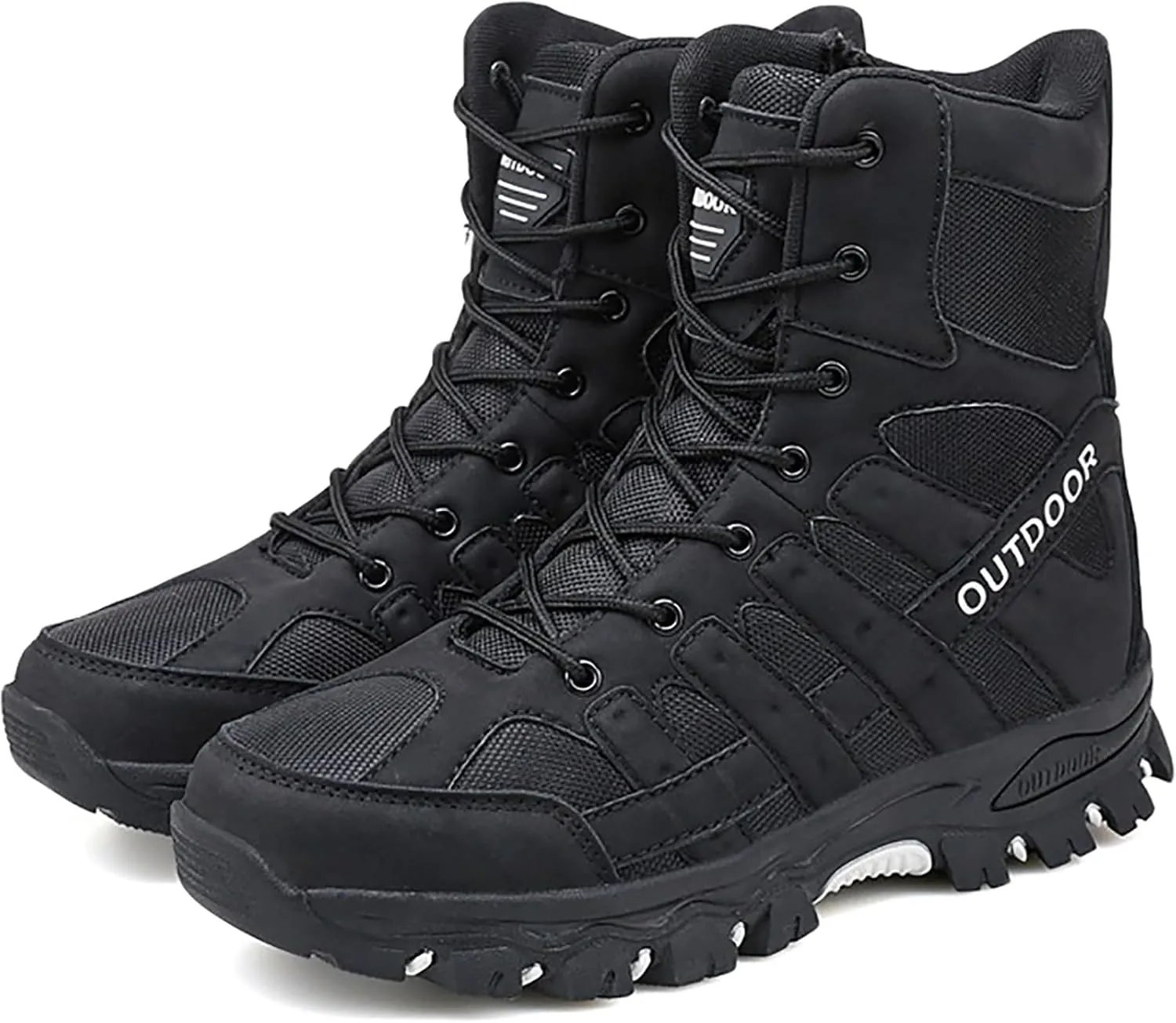 Men's Waterproof Tactical Boots Lace Up Breathable High Top Boots Military Army Outdoor Shoes For Hiking Climbing