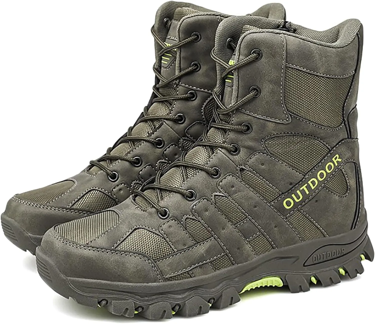 Men's Waterproof Tactical Boots Lace Up Breathable High Top Boots Military Army Outdoor Shoes For Hiking Climbing