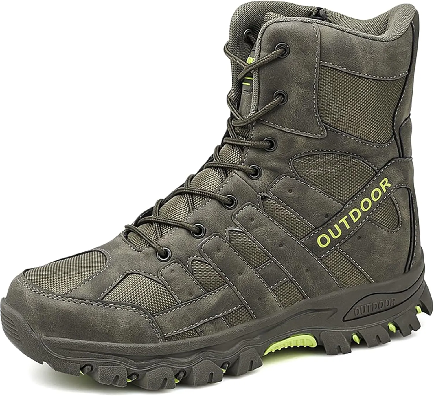 Men's Waterproof Tactical Boots Lace Up Breathable High Top Boots Military Army Outdoor Shoes For Hiking Climbing