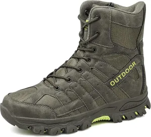 Men's Waterproof Tactical Boots Lace Up Breathable High Top Boots Military Army Outdoor Shoes For Hiking Climbing