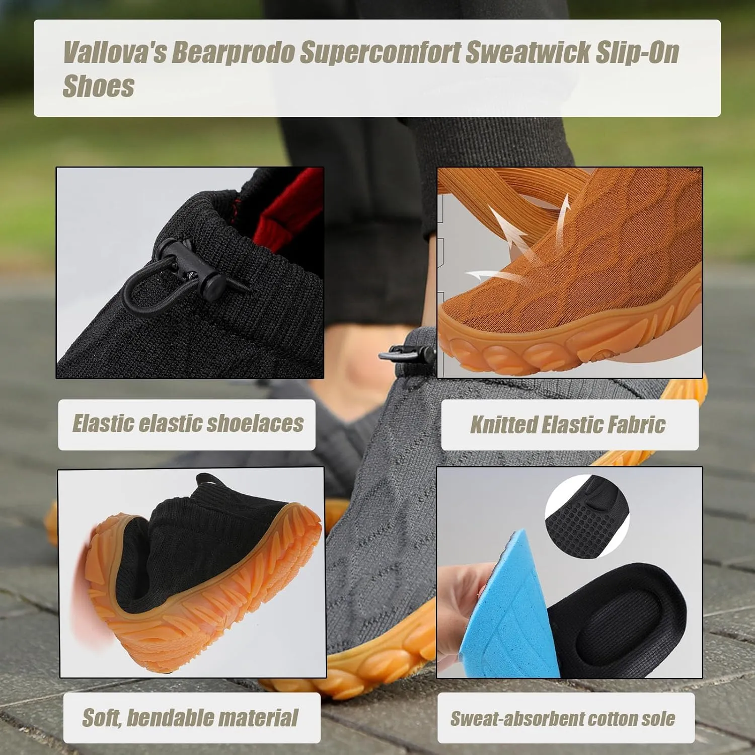 Men's Wide Toe Box Barefoot Shoes Knit Breathable Slip On Shoes,Casual Soft Sole Walking Slippers Non-Slip Quick-Dry Running Sneakers,Summer Zero Drop Sole Walking Sneakers for Gym Running