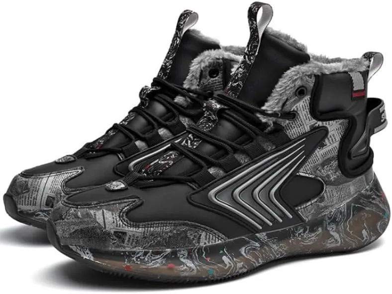 Mens Winter Trekking Snow Boots Water Resistant Shoes Anti-Slip Fully Fur Lined Casual Lightweight Hiking Boot