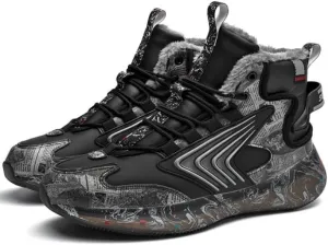 Mens Winter Trekking Snow Boots Water Resistant Shoes Anti-Slip Fully Fur Lined Casual Lightweight Hiking Boot