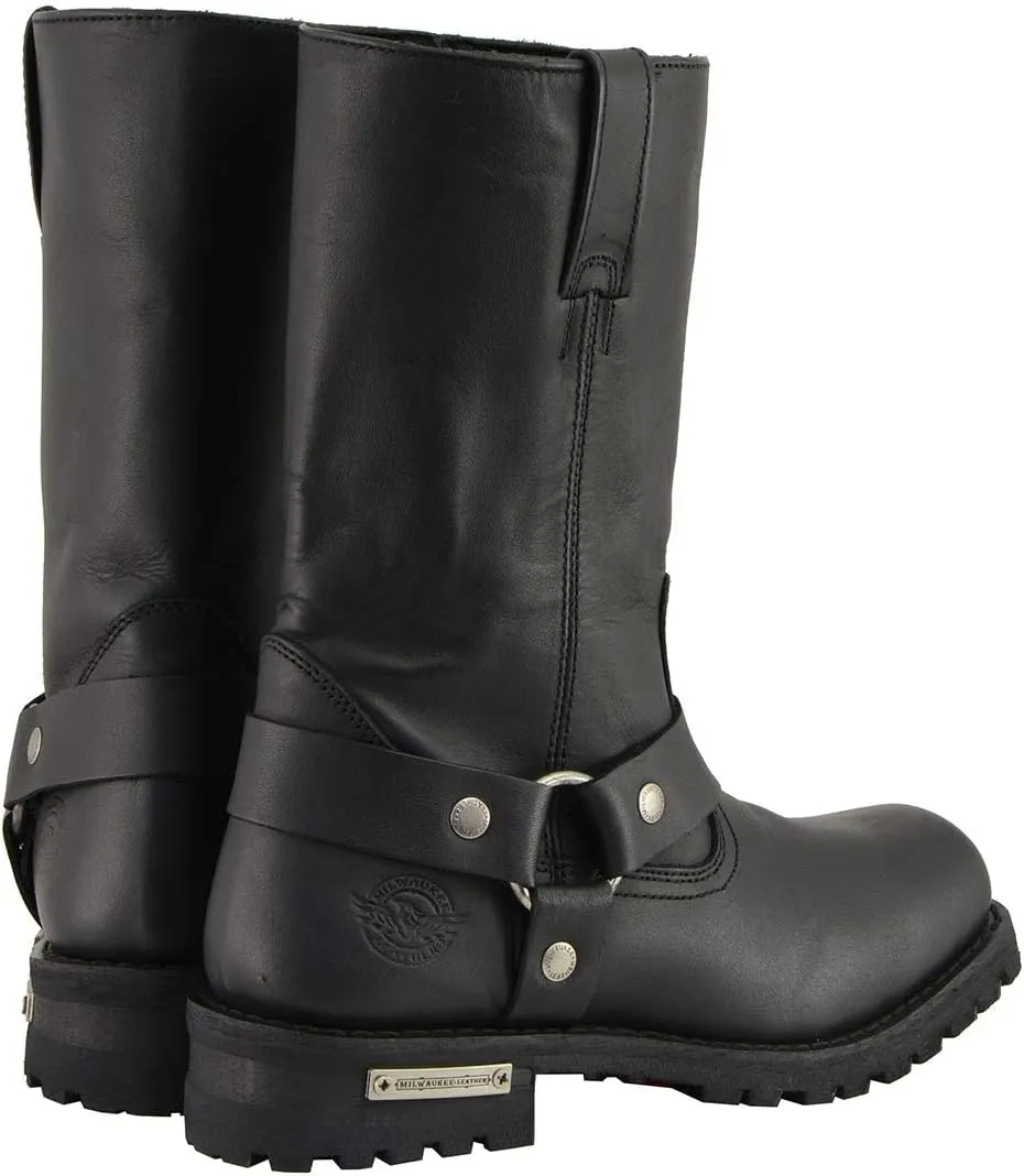 Milwaukee Leather Men's Classic Premium Leather Harness Motorcycle Boots Collection - 10