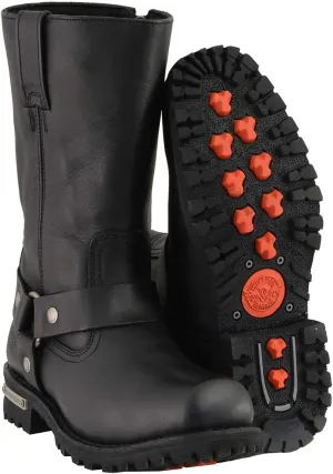Milwaukee Leather Men's Classic Premium Leather Harness Motorcycle Boots Collection - 10