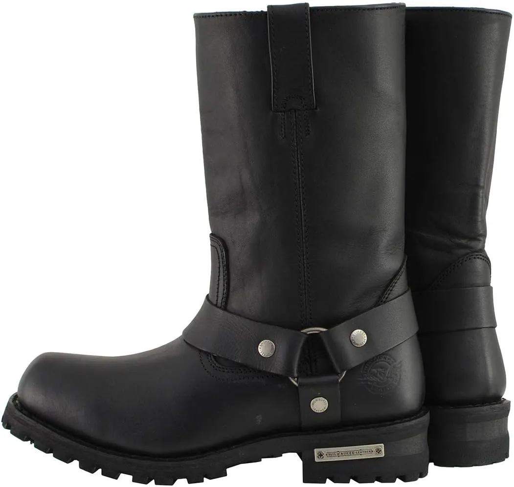 Milwaukee Leather Men's Classic Premium Leather Harness Motorcycle Boots Collection - 10