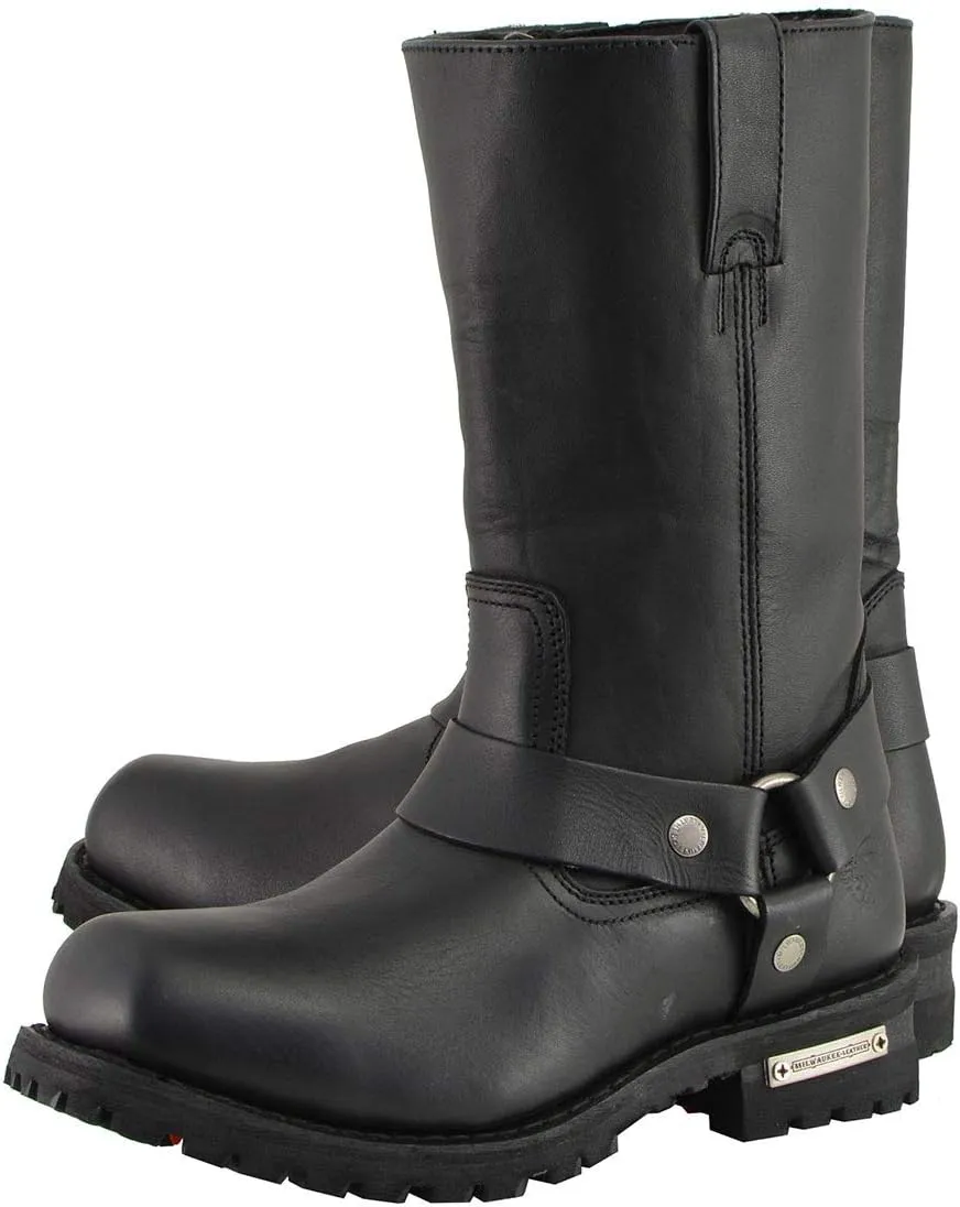 Milwaukee Leather Men's Classic Premium Leather Harness Motorcycle Boots Collection - 10