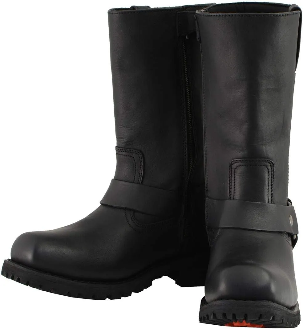 Milwaukee Leather Men's Classic Premium Leather Harness Motorcycle Boots Collection - 10