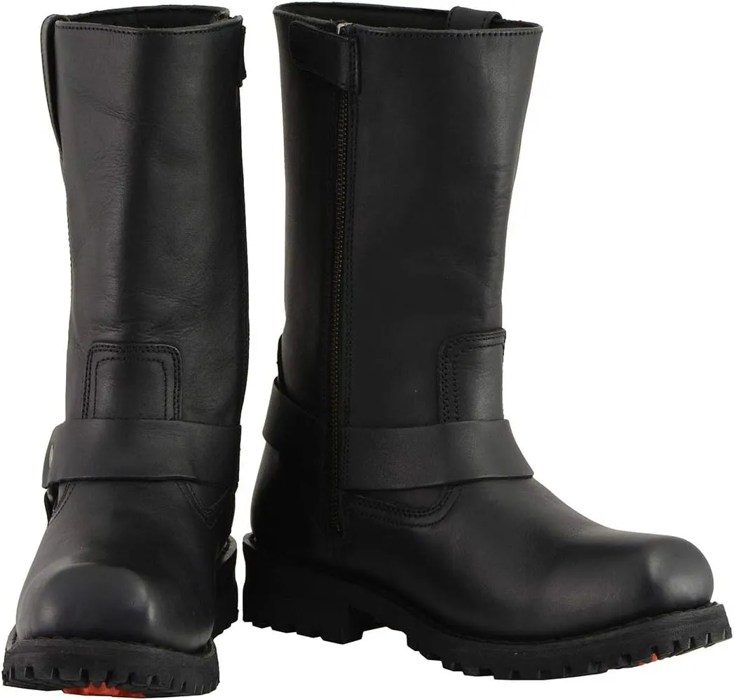 Milwaukee Leather Men's Classic Premium Leather Harness Motorcycle Boots Collection - 10