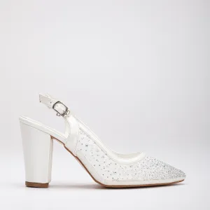 Monique - Lace Slingback Shoes