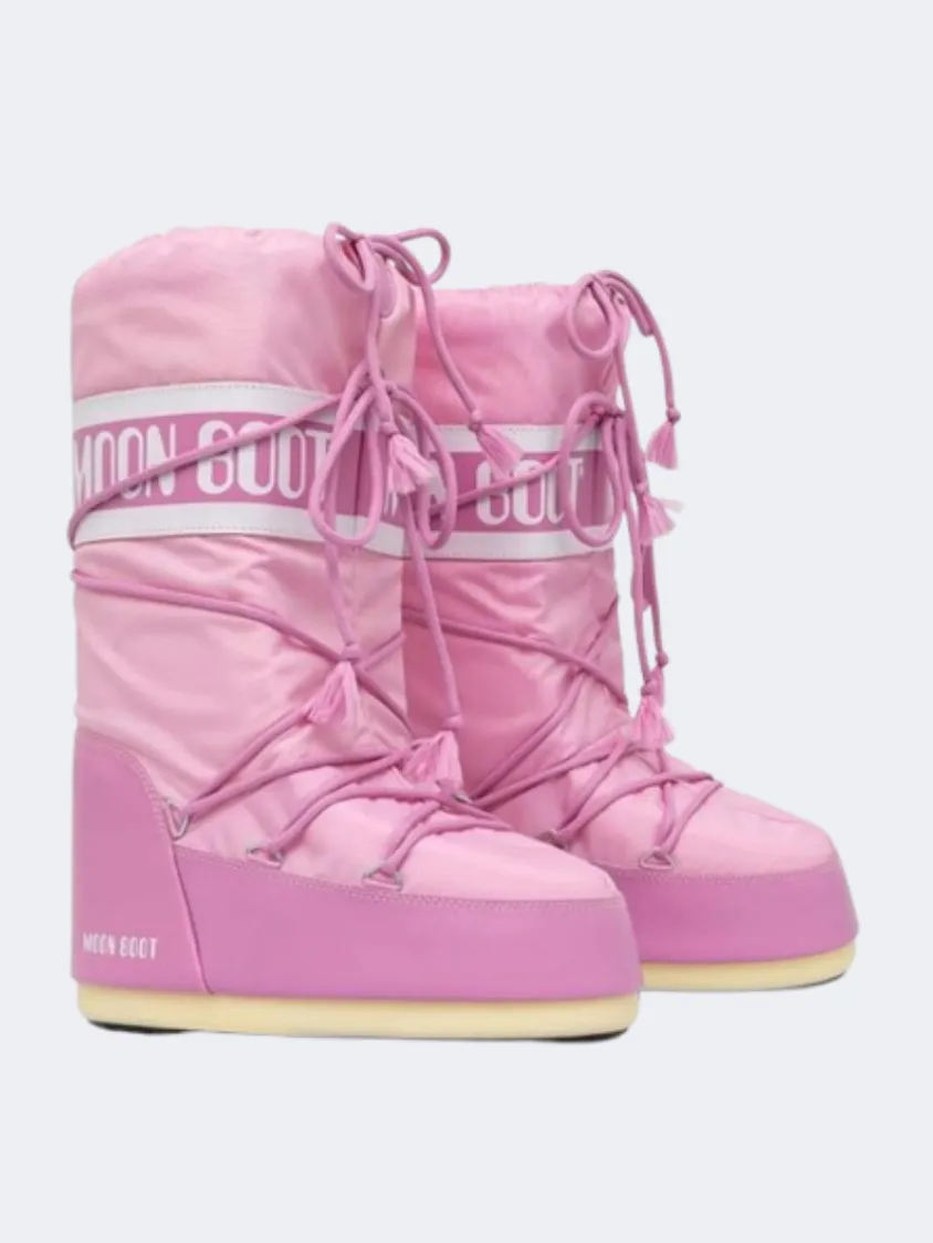 Moon Boot Icon Women Skiing After Ski Pink/White
