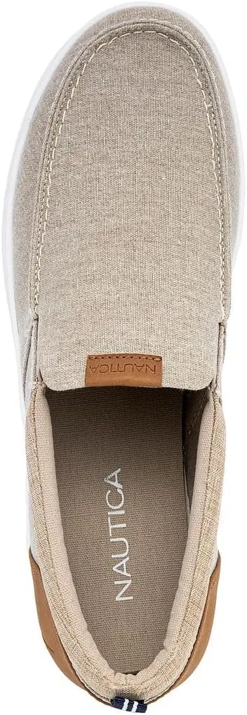 Nautica Men's Slip-On Loafers Casual Moc Toe Sneakers Boat Shoes Slipper for Men ??Lightweight & Comfortable - Derwin