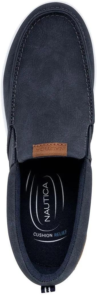 Nautica Men's Slip-On Loafers Casual Moc Toe Sneakers Boat Shoes Slipper for Men ??Lightweight & Comfortable - Derwin