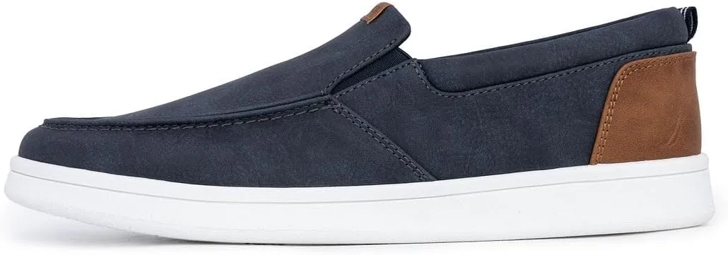 Nautica Men's Slip-On Loafers Casual Moc Toe Sneakers Boat Shoes Slipper for Men ??Lightweight & Comfortable - Derwin