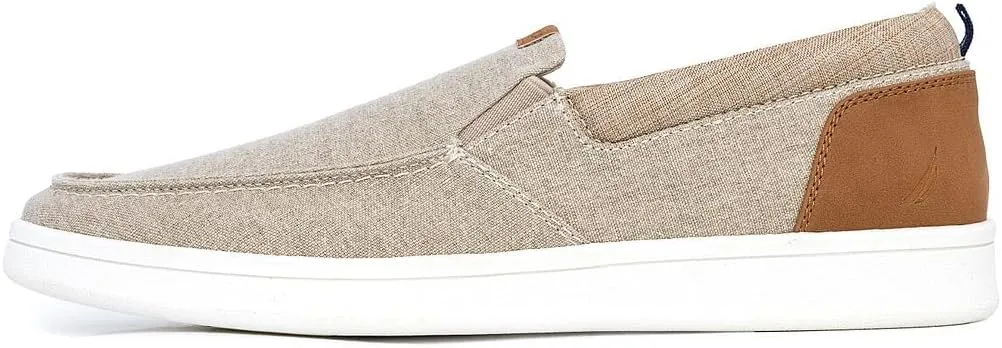 Nautica Men's Slip-On Loafers Casual Moc Toe Sneakers Boat Shoes Slipper for Men ??Lightweight & Comfortable - Derwin