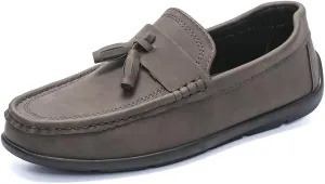New Mens Loafers Shoe Round Toe PU Leather Penny Loafers Tassel Anti-Slip Lightweight Resistant Classic Fashion Slip On