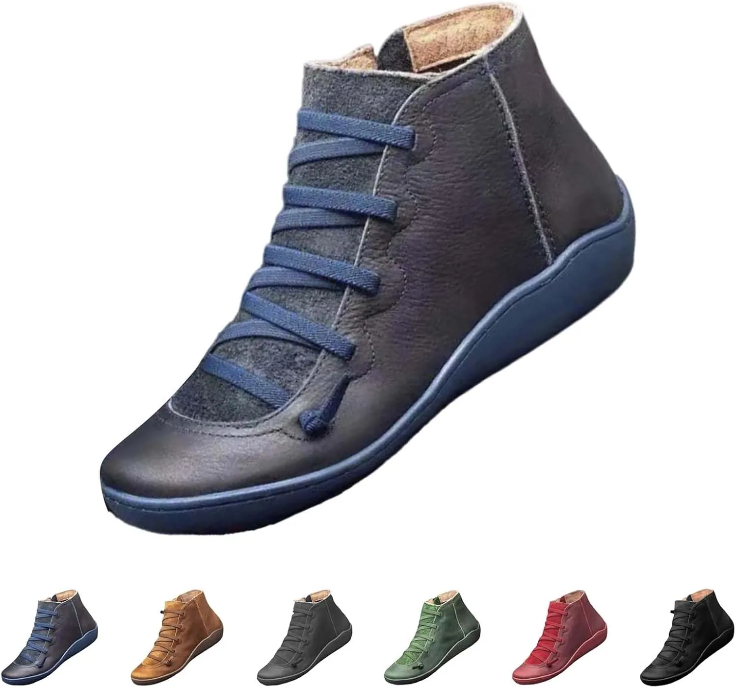 Nine Womens Boots No Heel 2024 New Arch Support Boots Fashion Side Zipper Vintage Retro Thin Womens Socks for Boots