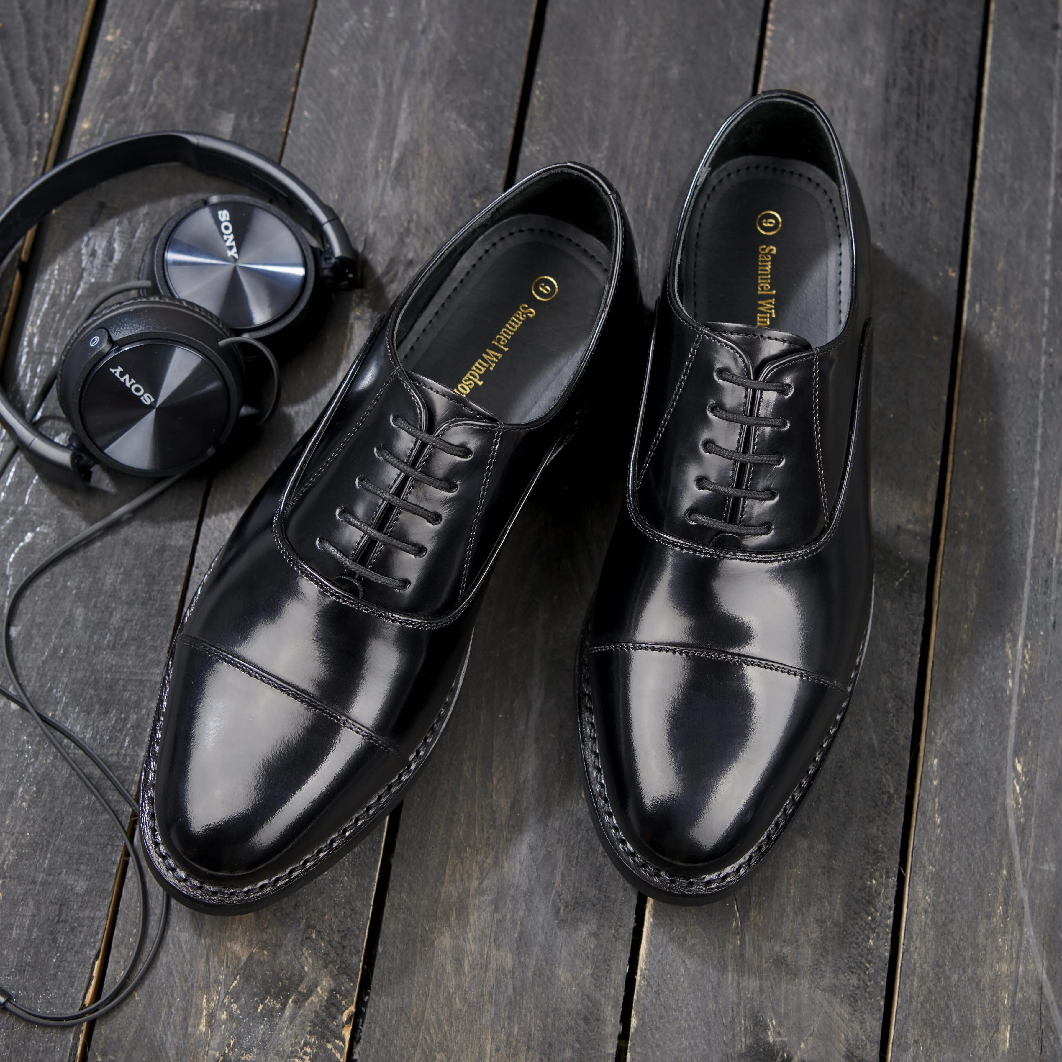 Oxford Shoe - Rubber Sole - Black