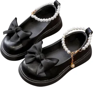Platform Pearls Mary Jane Flat Kids Flower Girls Cute Bowknot Wedding Birthday Part Prom Girl Outdoor Slippers
