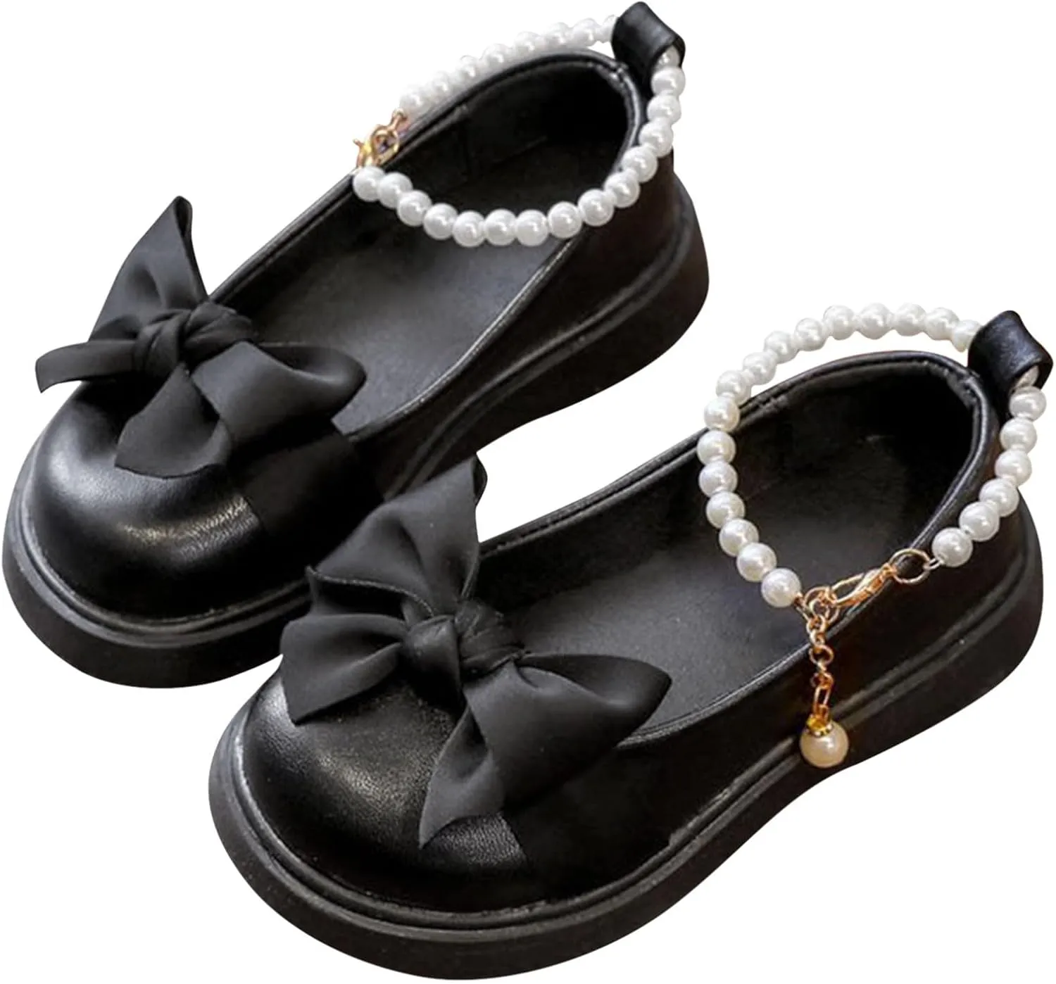 Platform Pearls Mary Jane Flat Kids Flower Girls Cute Bowknot Wedding Birthday Part Prom Girl Outdoor Slippers