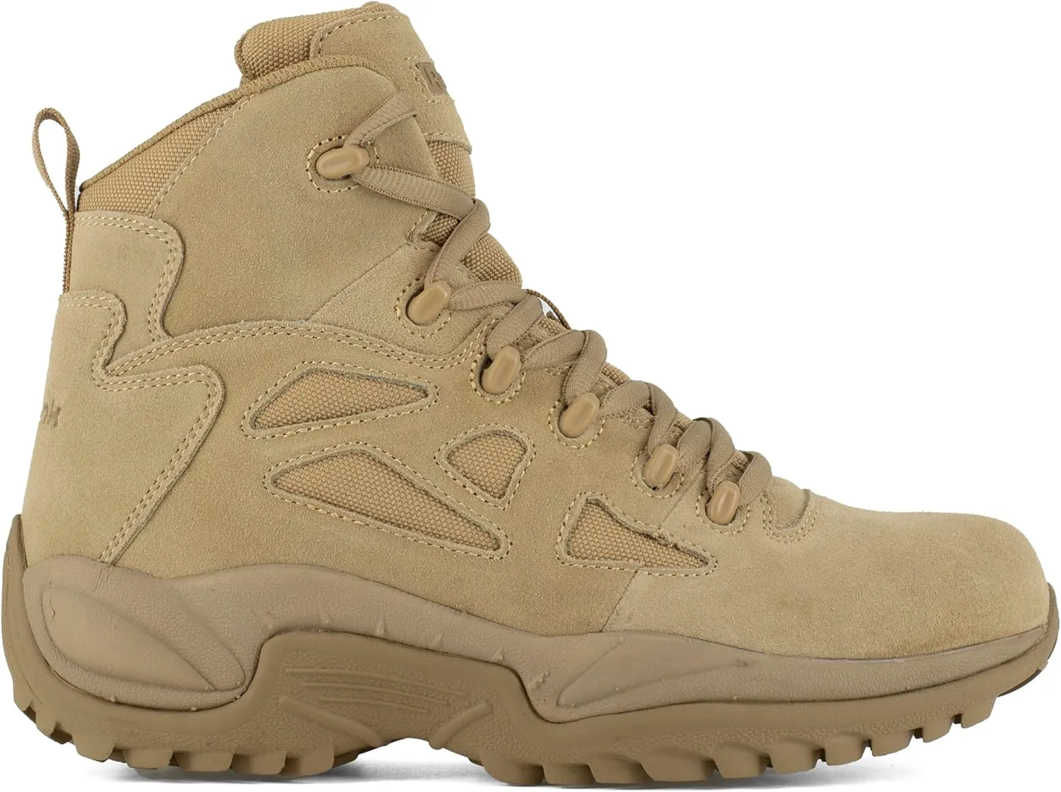 Reebok Work Men's Rapid Response RB Safety Toe 6" Stealth Boot with Side Zipper Military & Tactical
