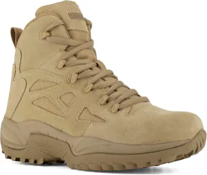 Reebok Work Men's Rapid Response RB Safety Toe 6" Stealth Boot with Side Zipper Military & Tactical