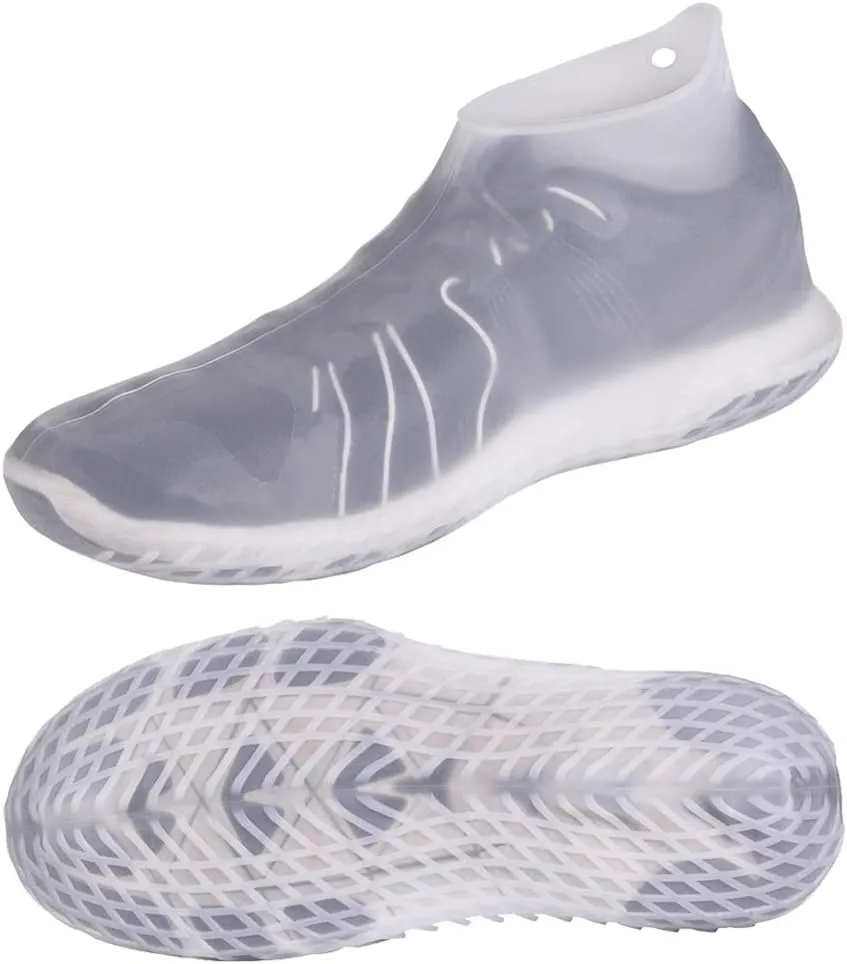 Reusable Silicone Waterproof Shoe Covers, No-Slip Silicone Rubber Shoe Protectors for Kids,Men and Women