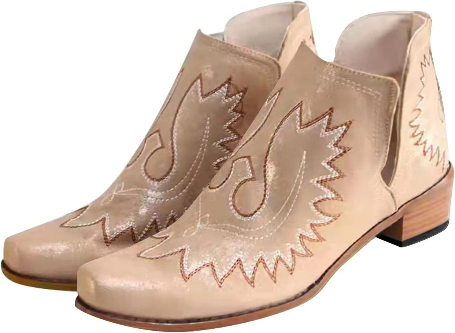 SBGMoSJ White Booties Women Ankle Boots Wide Width Brown Suede Ankle Boots Women Black Dress Booties for Women Low Heel Leather Ankle Booties for Women Low Heel Western Booties for Women Leather