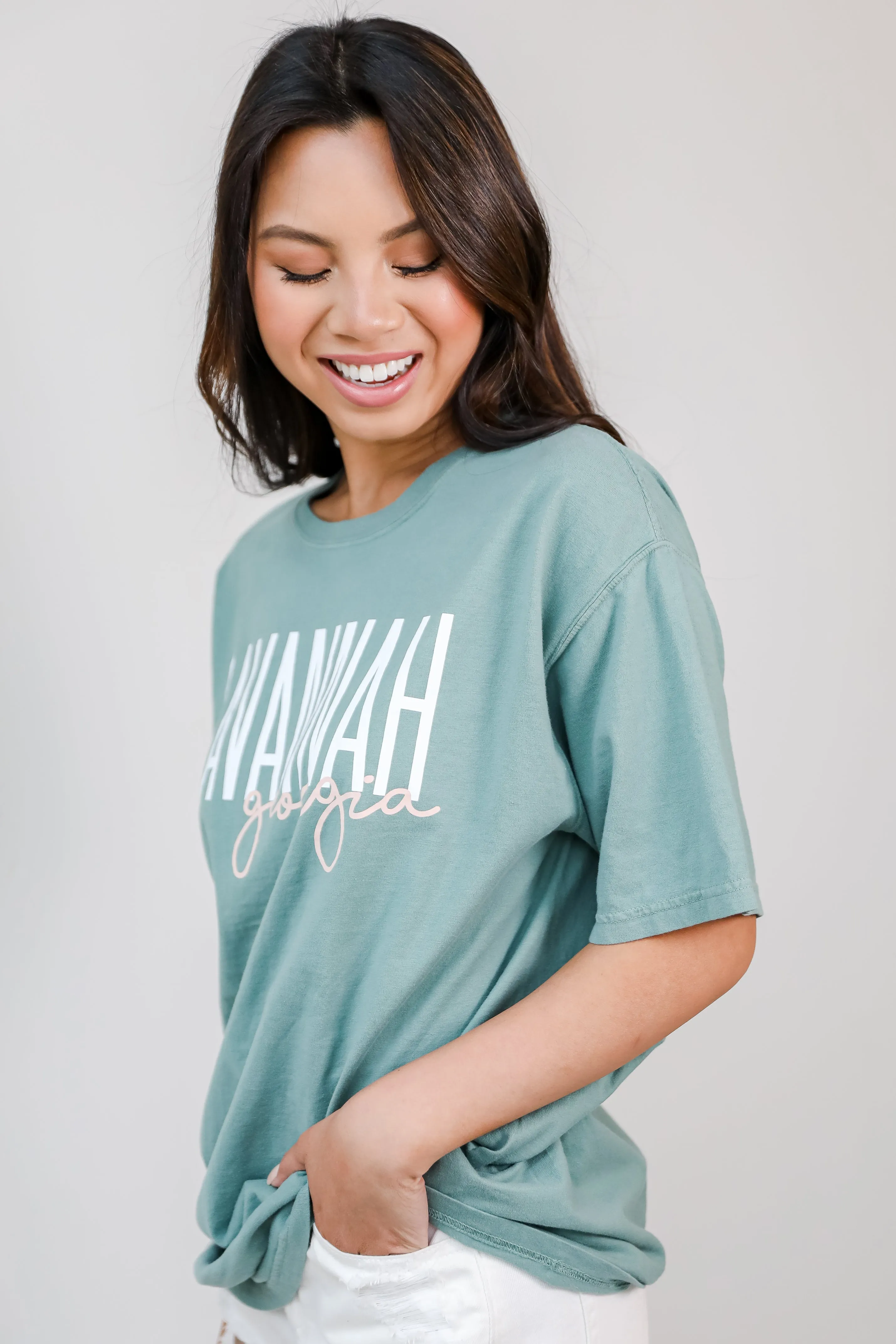 Seafoam Savannah Georgia Script Tee
