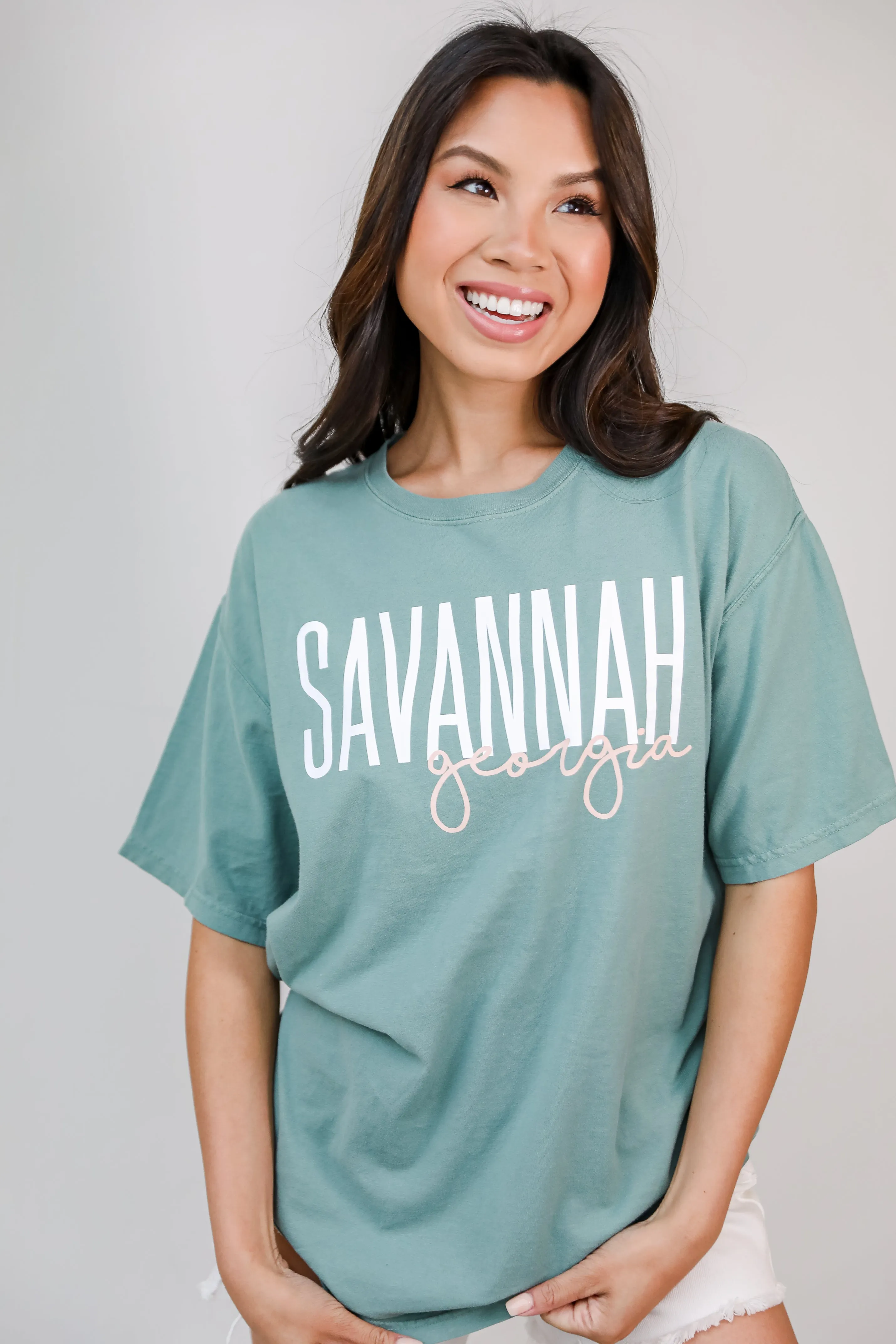 Seafoam Savannah Georgia Script Tee