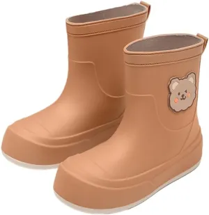 Short Ankle-High Rain Boots Waterproof Cute Short Rubber Cartoon Detachable Dog Boots