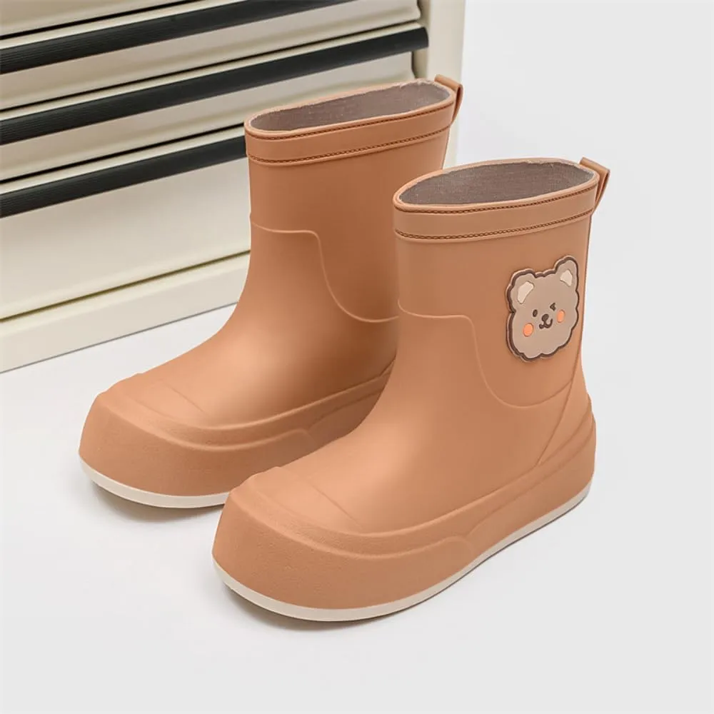 Short Ankle-High Rain Boots Waterproof Cute Short Rubber Cartoon Detachable Dog Boots