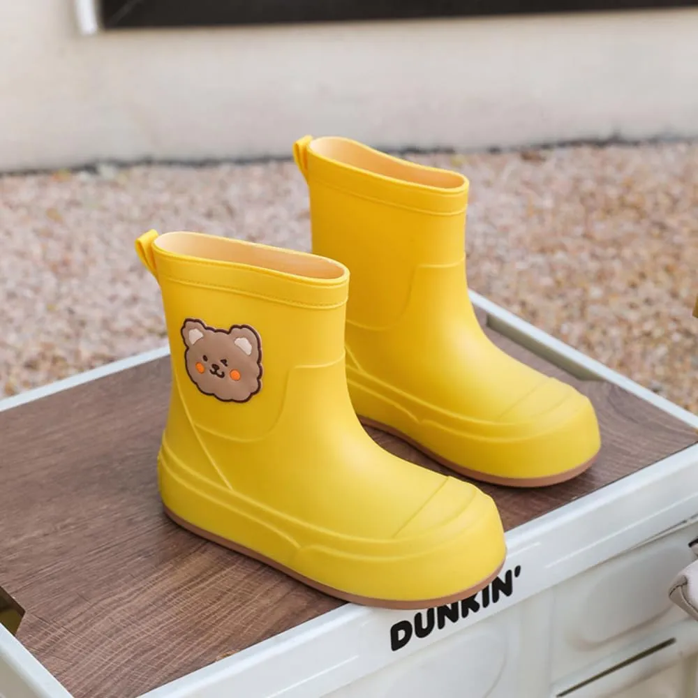 Short Ankle-High Rain Boots Waterproof Cute Short Rubber Cartoon Detachable Dog Boots