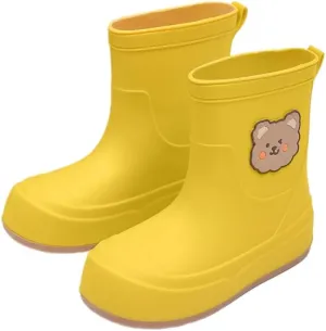 Short Ankle-High Rain Boots Waterproof Cute Short Rubber Cartoon Detachable Dog Boots