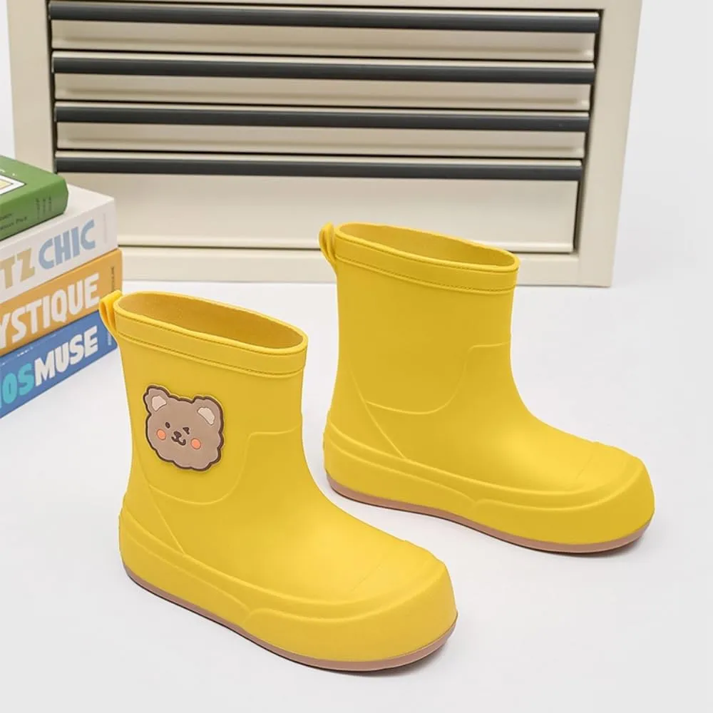 Short Ankle-High Rain Boots Waterproof Cute Short Rubber Cartoon Detachable Dog Boots