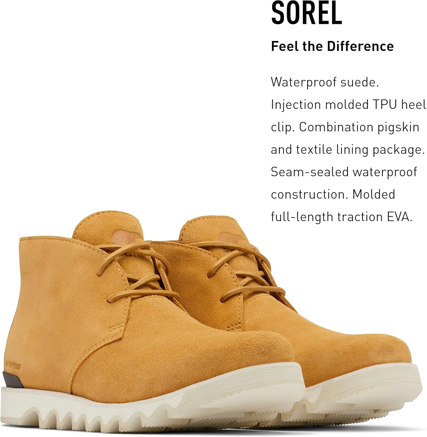 Sorel Men's Kezar Chukka WP Boot  Waterproof Leather Rain Boot